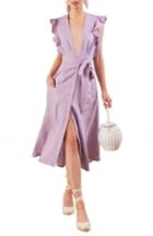 Women's Reformation Serengeti Linen Dress - Purple