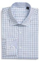 Men's English Laundry Trim Fit Check Dress Shirt - 34/35 - Blue