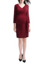 Women's Kimi And Kai Gypsy Ruffle Maternity Dress - Red