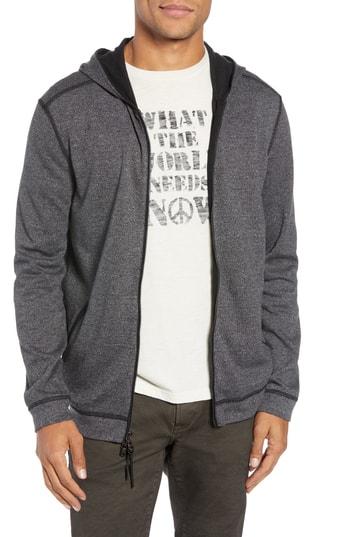 Men's John Varvatos Star Usa Doubleknit Zip Hoodie - Grey