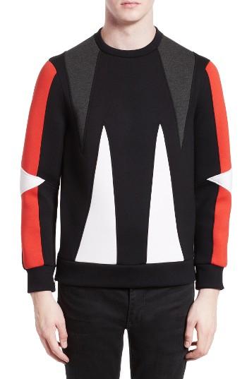 Men's Neil Barrett Abstract Block Side Zip Sweatshirt