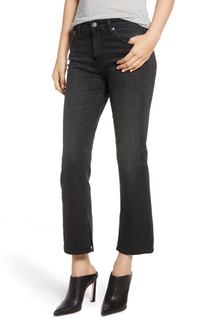 Women's Ag Jodi Crop Slit Flare Jeans