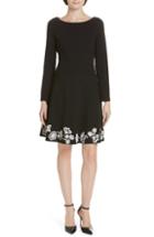 Women's Kate Spade New York Embroidered Ponte Fit & Flare Dress - Black