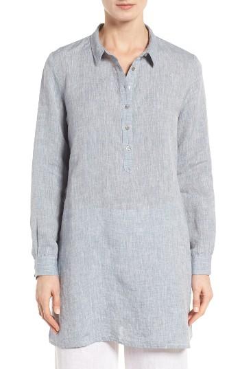 Women's Eileen Fisher Handkerchief Organic Linen Tunic Shirt