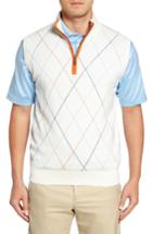 Men's Bobby Jones Argyle Quarter Zip Sweater Vest