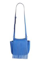 Jules Kae Mini Laine Fringe Crossbody Bag - Blue