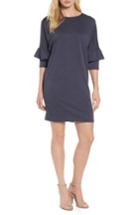 Women's Bobeau Ruffle Sleeve Tunic Dress - Blue