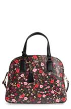 Kate Spade New York Cameron Street Boho Floral- Lottie Leather Satchel - Black
