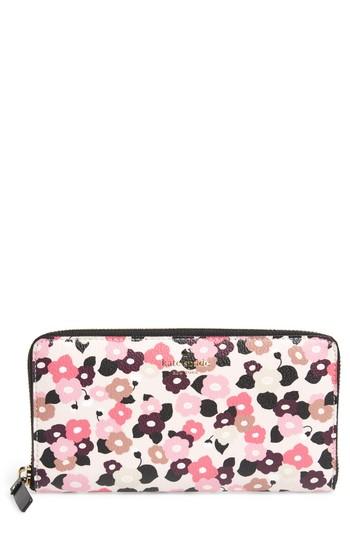 Women's Kate Spade New York Hyde Lane Michele Floral Faux Leather Wallet - Pink
