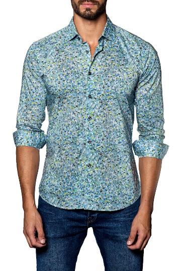 Men's Jared Lang Speckle Print Sport Shirt