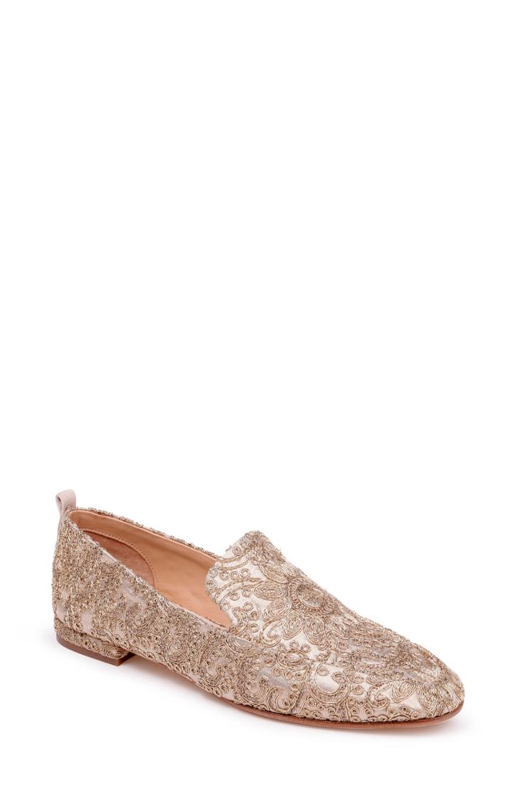 Women's Badgley Mischka Vivianne Smoking Slipper M - Metallic