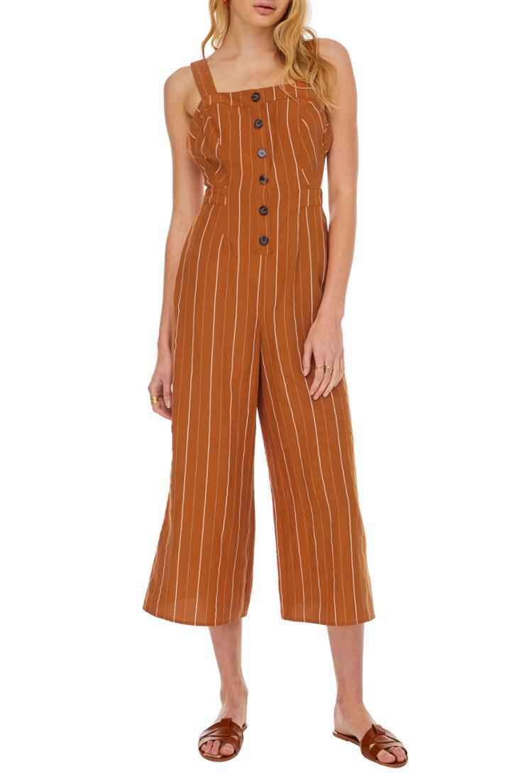 Women's Astr The Label Baseline Jumpsuit - Orange