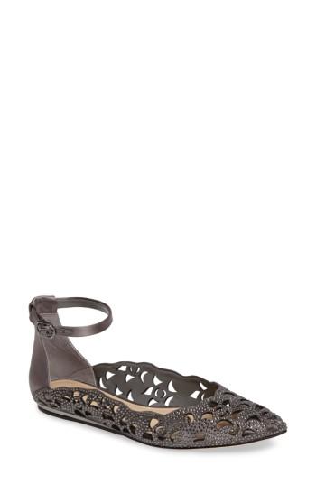 Women's Imagine By Vince Camuto Garyn Ankle Strap Flat .5 M - Grey