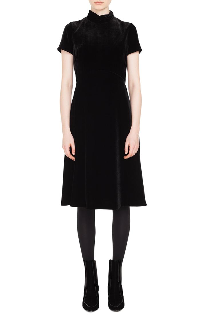 Women's Carolina Herrera Long Sleeve Paillete Dress