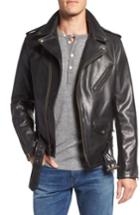 Men's Schott Nyc Waxy Leather Moto Jacket