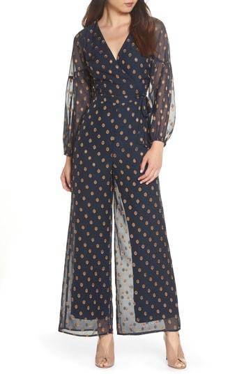 Women's Ali & Jay Cosmic Love Metallic Fil Coupe Jumpsuit - Blue