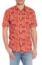 Men's Pendleton Regular Fit Print Short Sleeve Sport Shirt - Red