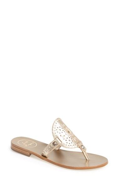 Women's Jack Rogers 'georgica' Sandals .5 M - Metallic