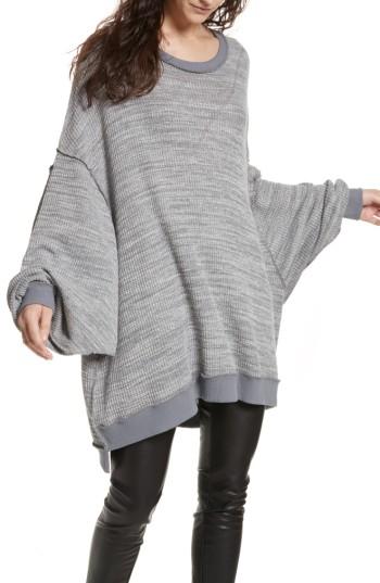 Women's Free People So Fresh Oversize Tee - Grey
