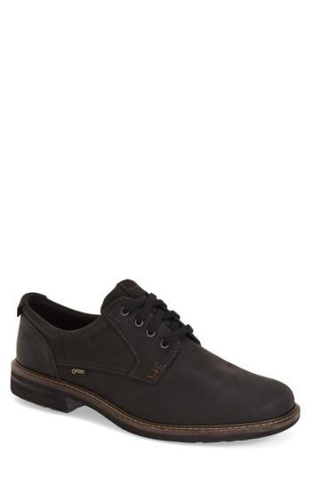Men's Ecco 'turn Gtx' Waterproof Plain Toe Oxford -6.5us / 40eu - Black