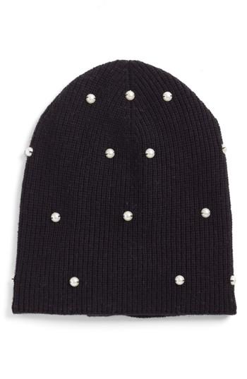 Women's Kate Spade New York Imitation Pearl Beanie -