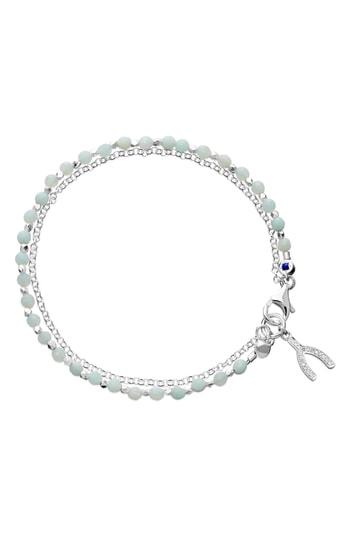 Women's Astley Clarke Amazonite Wishbone Biography Bracelet