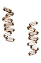 Women's Suzanne Kalan 'fireworks' Diamond Baguette Zigzag Stud Earrings