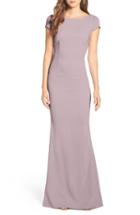 Women's Katie May Plunge Knot Back Gown - Pink