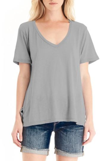 Women's Michael Stars V-neck Supima Cotton Tee, Size - Metallic