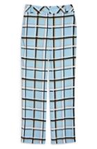 Women's Topshop Check Trousers Us (fits Like 2-4) - Blue