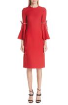 Women's Oscar De La Renta Floral Intarsia Dress