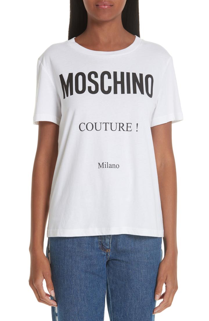 Women's Moschino Couture Logo Tee Us / 40 It - White