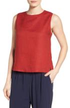 Women's Eileen Fisher Linen Shell - Red