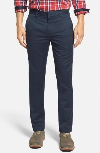 Men's Bonobos 'weekday Warriors' Non-iron Tailored Cotton Chinos X 32 - Blue