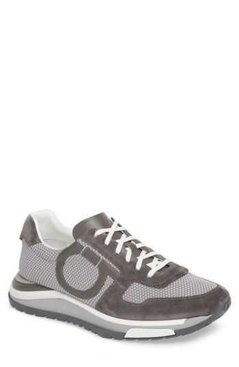 Men's Salvatore Ferragamo Brooklyn 2 Woven Sneaker M - Grey