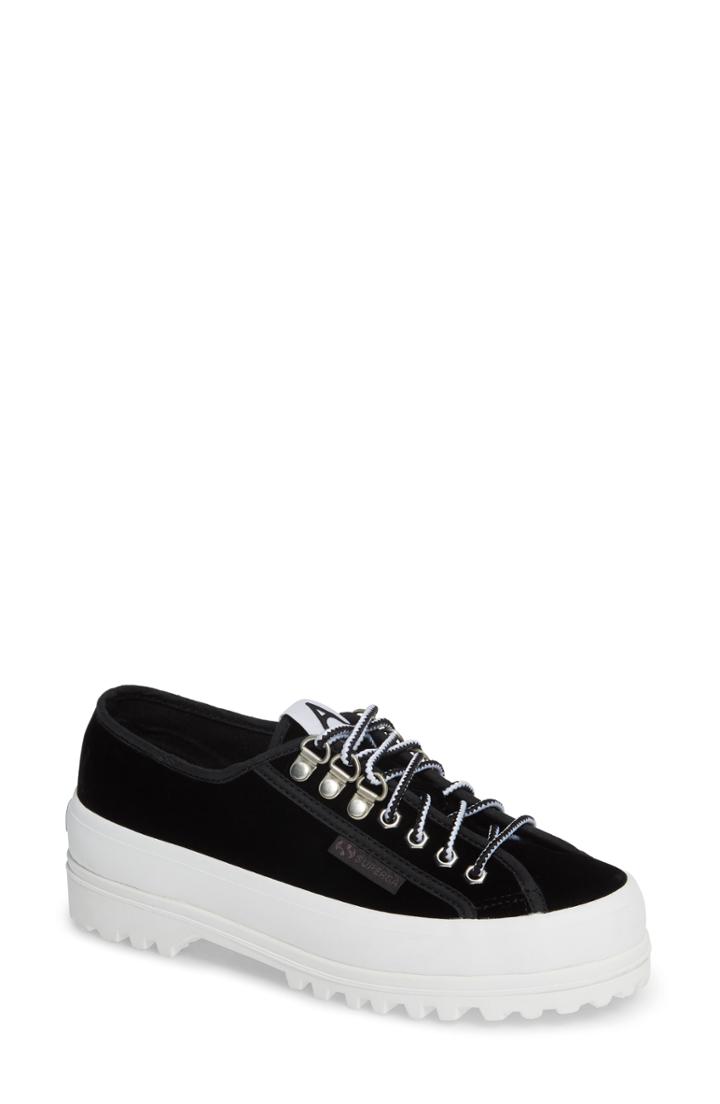 Women's Superga X Alexa Chung 2748 Veltvalpinaw Lugged Platform Sneaker .5us / 37eu - Black