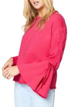 Women's Sanctuary Upper West Bell Sleeve Sweatshirt Regular - Pink