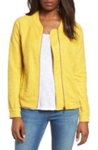 Women's Caslon Knit Bomber Jacket - Yellow
