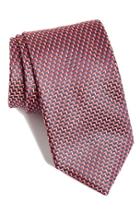 Men's Boss Stripe Silk Tie, Size - Red