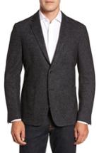 Men's Flynt Donegal Classic Fit Suede Trim Jersey Sport Coat L - Grey