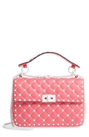Valentino Garavani Medium Rockstud Matelasse Leather Shoulder Bag - Pink