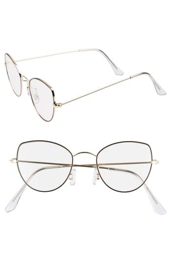 Women's Bp. 48mm Cat Eye Sunglasses - Clear/ Gold
