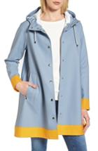 Women's Stutterheim Mosebacke Frame Colorblock Raincoat, Size - Blue