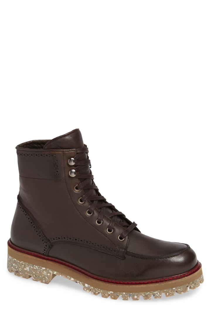 Men's Donald Pliner Larz Lugged Moc Toe Boot .5 M - Burgundy