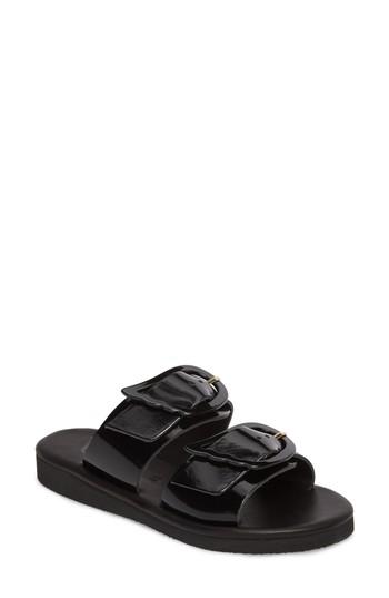 Women's Ancient Greek Sandals Iaso Slide Sandal Eu - Black