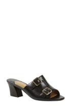 Women's J. Renee Maribe Monk Strap Slide Sandal .5 B - Brown