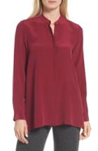Women's Eileen Fisher Silk Shirt, Size - Red
