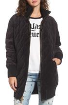 Women's Juicy Couture Velour Quilted Puffer Coat