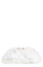 Ted Baker London Loop Bow Feather Evening Bag - White