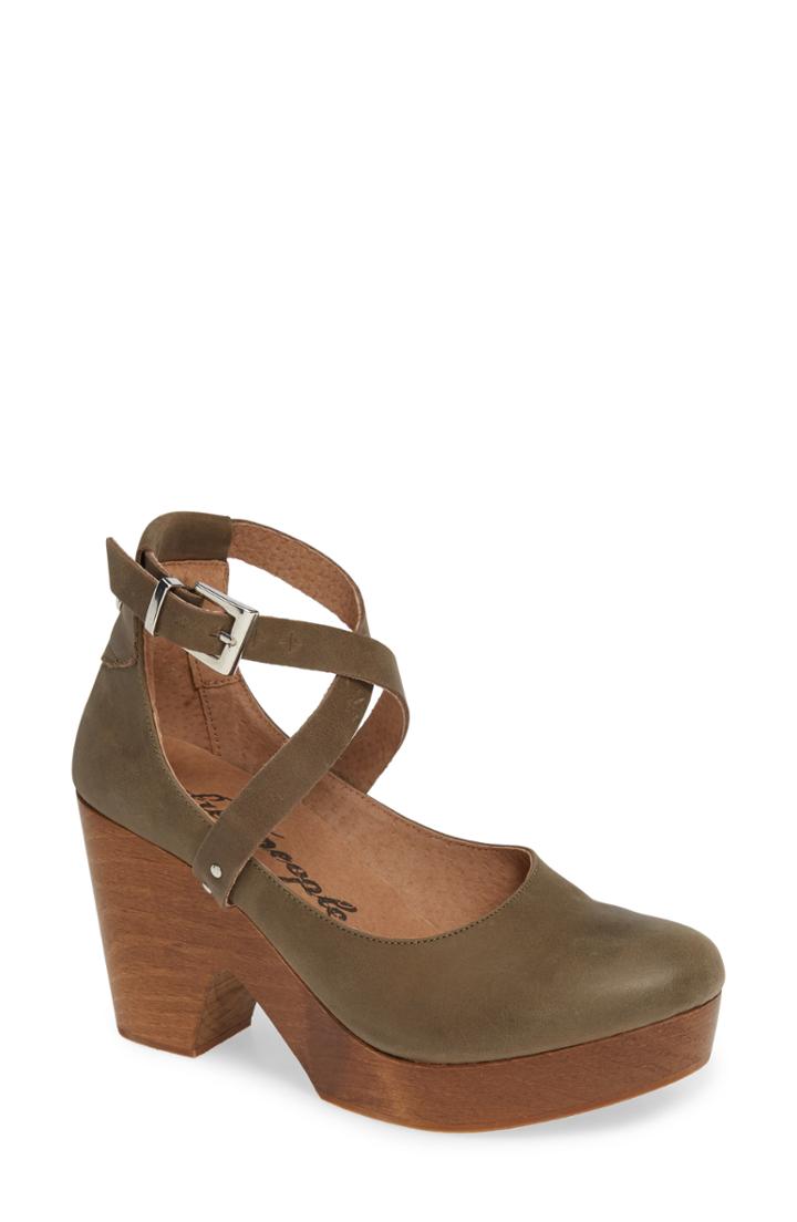 Women's Free People Buena Vista Clog Us / 38eu - Green